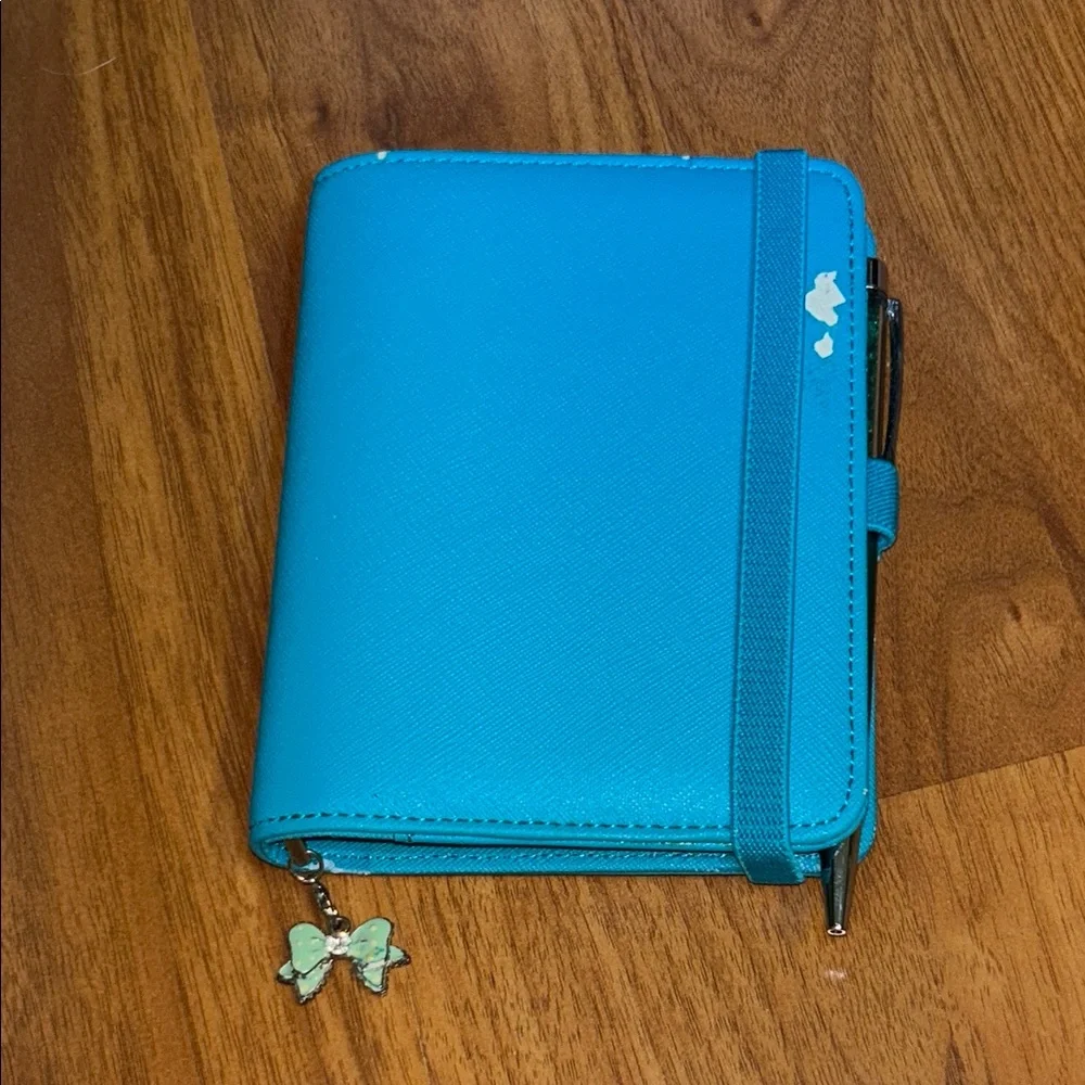 kikki k Teal Vegan Leather Personal Organizer Planner Agenda